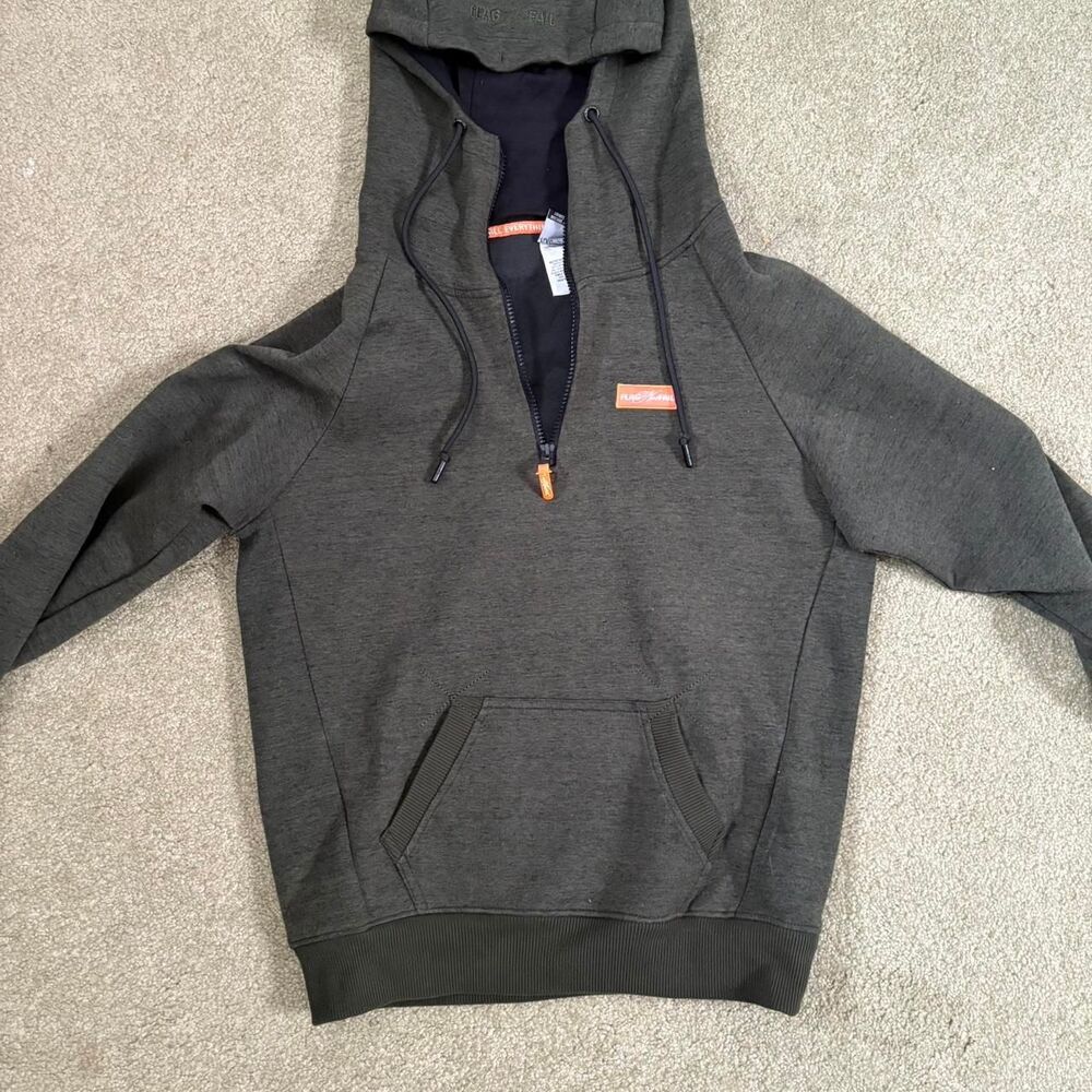 Unbranded Women's Grey and Green Hoodie